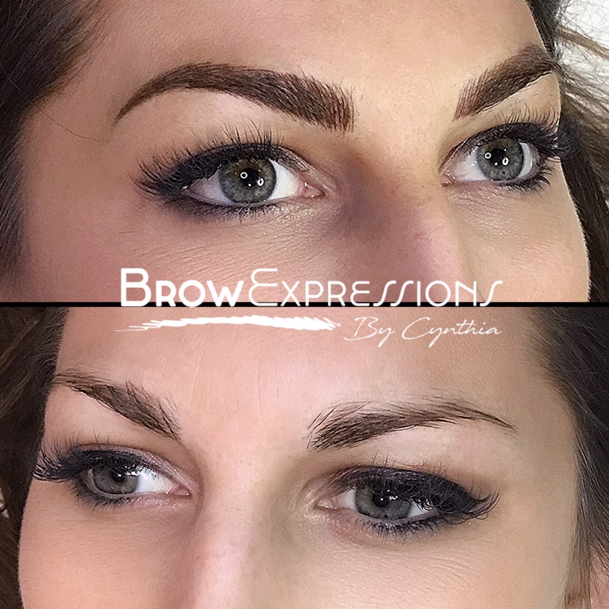 Microblading close-up result — defined brows by Brow Expressions Prescott